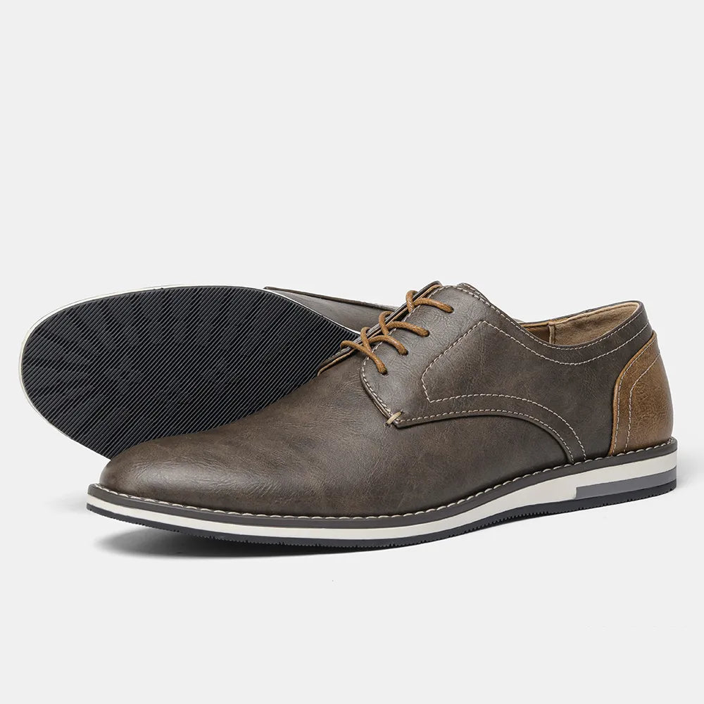 DuoTone Spaltleder Derby-Schuhe