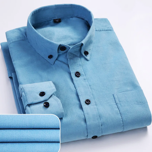 Corduroy Cotton Button-Up Shirt