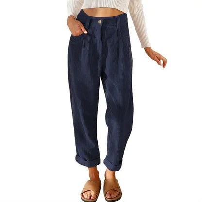 Clara™ | Retro-Cordhose mit hohem Bund