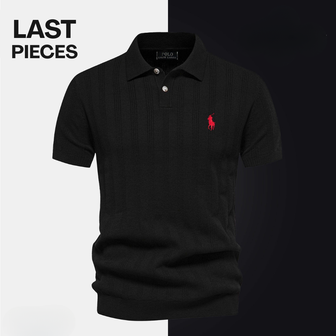 Men’s Textured Polo Shirt by RL