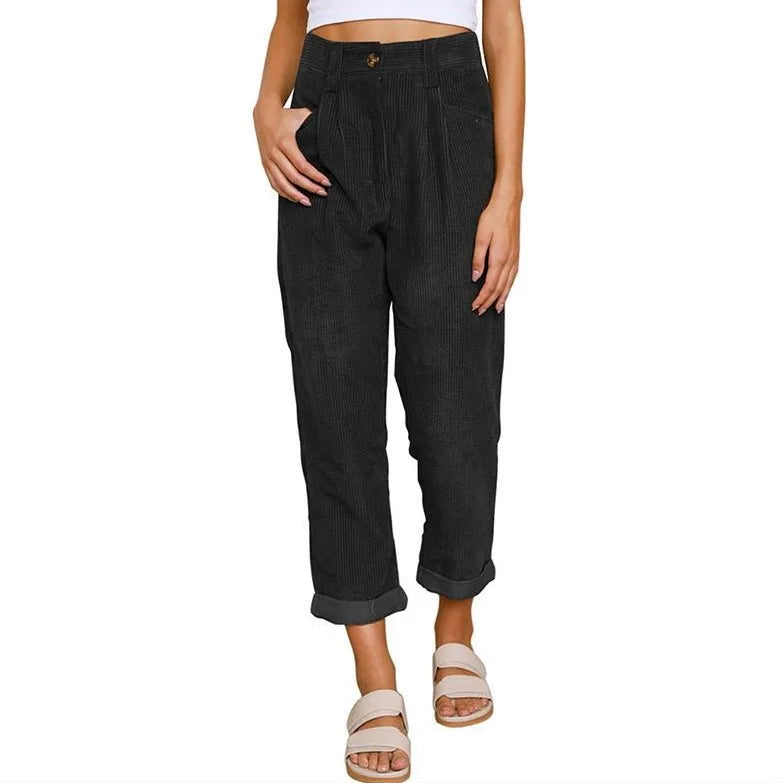 Clara™ | Retro-Cordhose mit hohem Bund