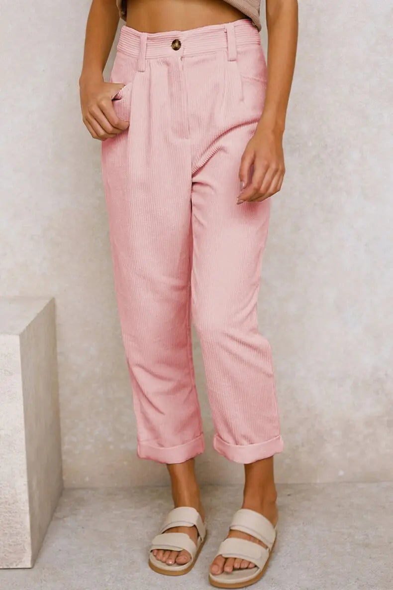 Clara™ | Retro-Cordhose mit hohem Bund