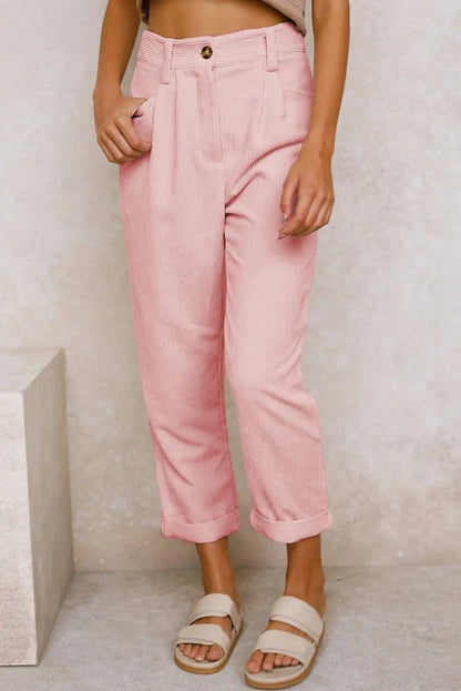 Clara™ | Retro-Cordhose mit hohem Bund