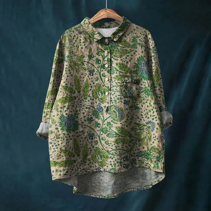 Rosie – Vintage-Bluse mit Blumenmuster