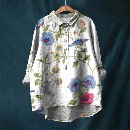 Rosie – Vintage-Bluse mit Blumenmuster