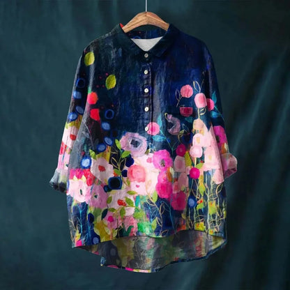 Rosie – Vintage-Bluse mit Blumenmuster