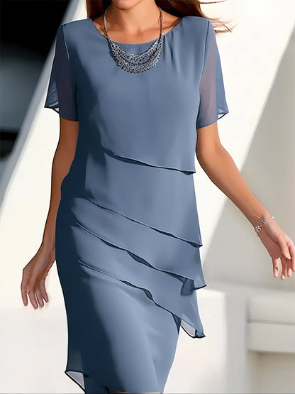 Emma™ | Plissiertes Seidenchiffonkleid