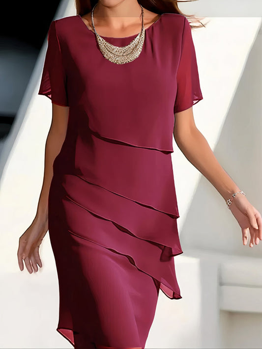 Emma™ | Plissiertes Seidenchiffonkleid