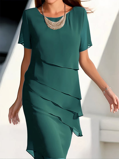 Emma™ | Plissiertes Seidenchiffonkleid