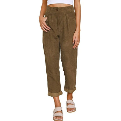 Clara™ | Retro-Cordhose mit hohem Bund