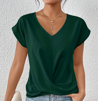Marine - Damen-V-Ausschnitt-Shirt
