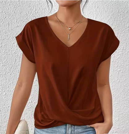 Marine - Damen-V-Ausschnitt-Shirt
