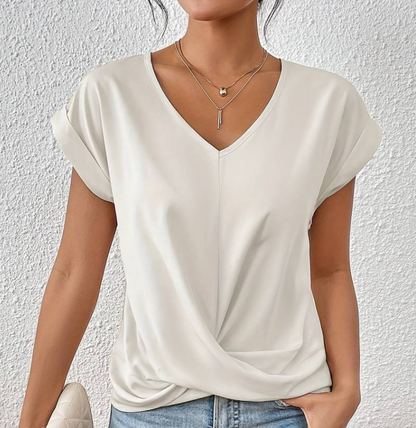Marine - Damen-V-Ausschnitt-Shirt