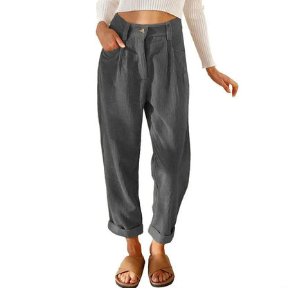 Clara™ | Retro-Cordhose mit hohem Bund