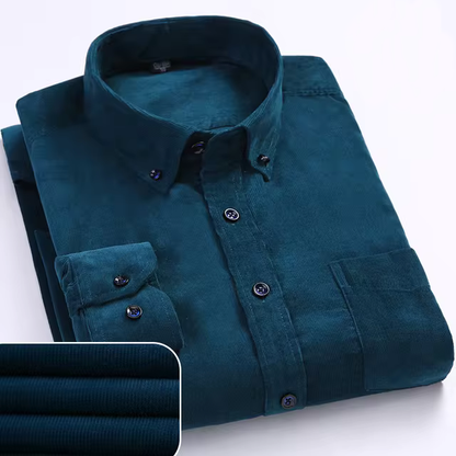 Corduroy Cotton Button-Up Shirt