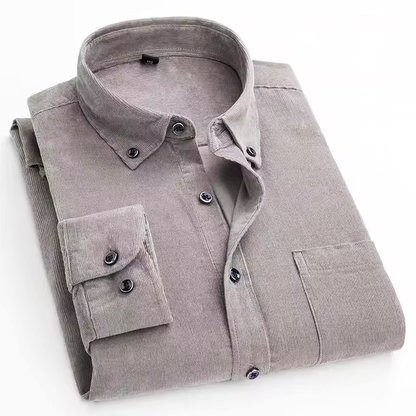 Corduroy Cotton Button-Up Shirt