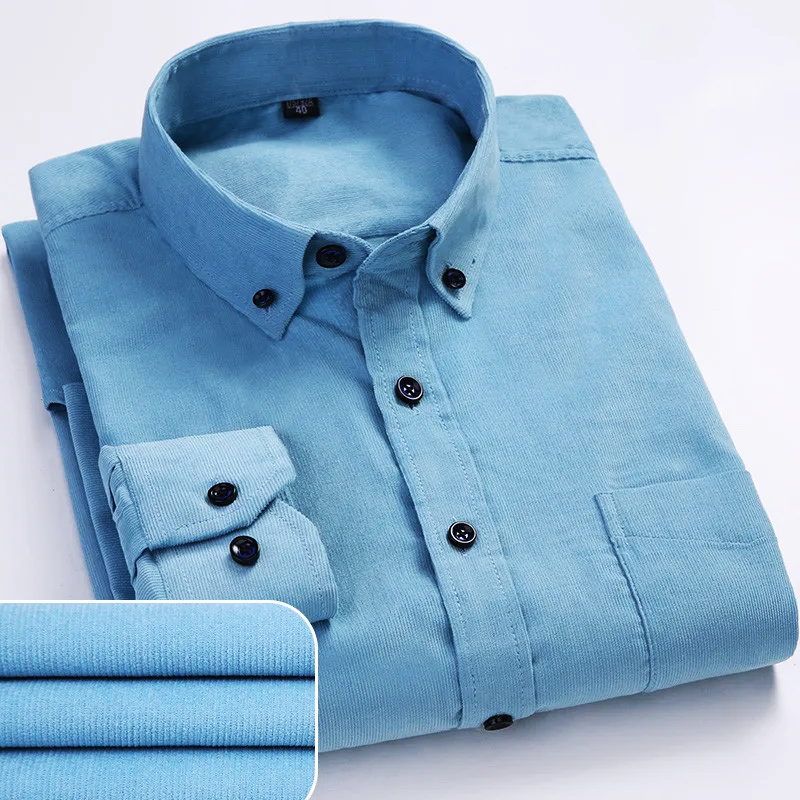 Corduroy Cotton Button-Up Shirt