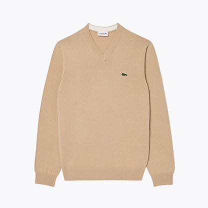 LC Monochrome Baumwollpullover mit V-Ausschnitt 