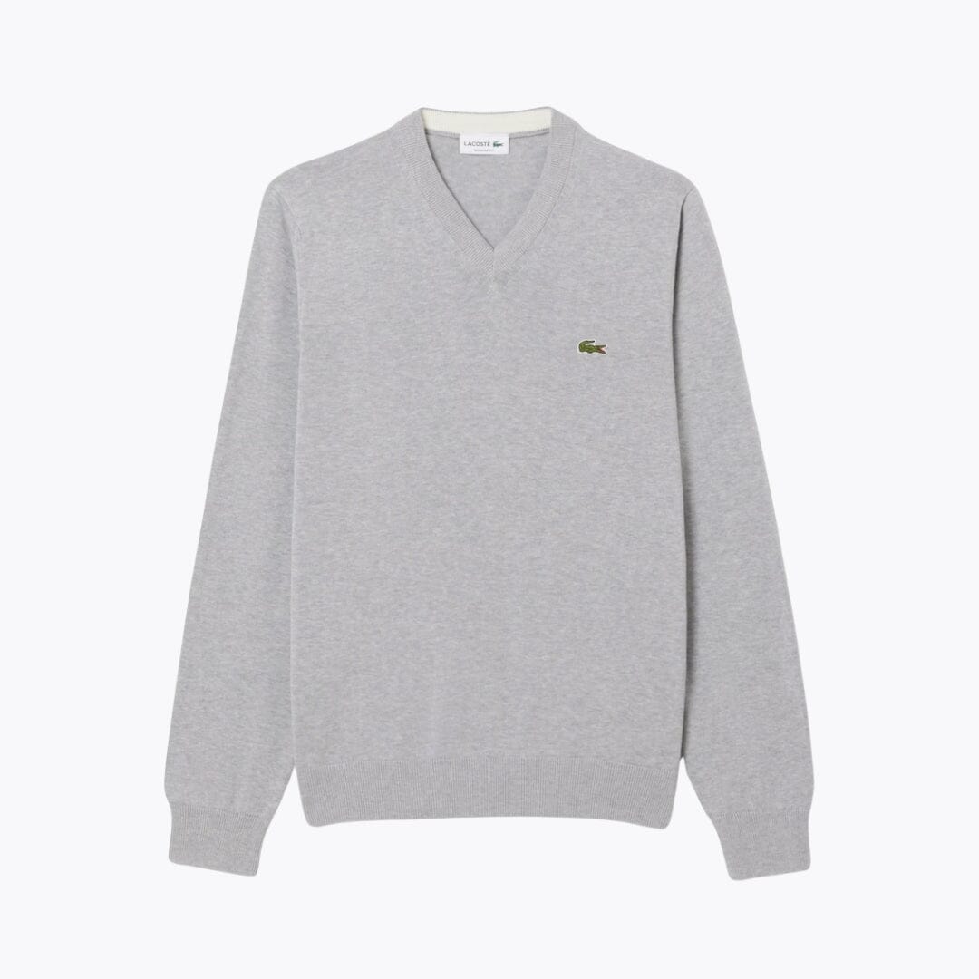 LC Monochrome Baumwollpullover mit V-Ausschnitt 