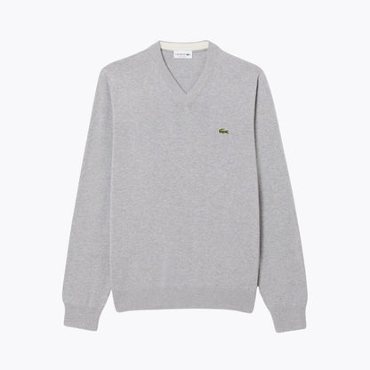 LC Monochrome Baumwollpullover mit V-Ausschnitt 