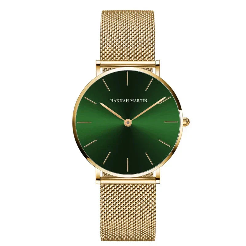 Runde Damenarmbanduhr
