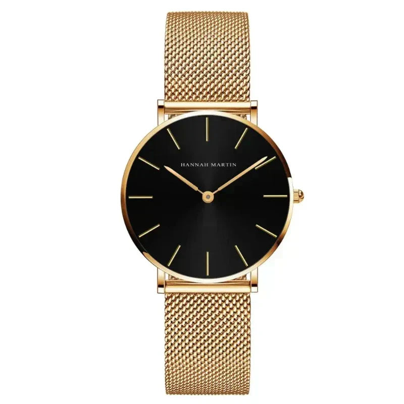 Runde Damenarmbanduhr