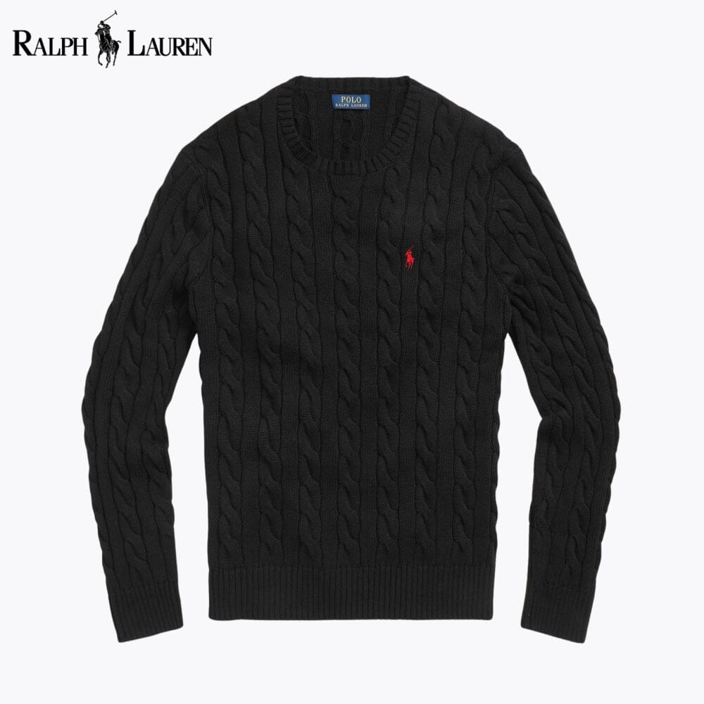 𝑅𝐿 Klassischer Zopfstrickpullover 