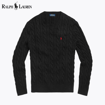 𝑅𝐿 Klassischer Zopfstrickpullover 