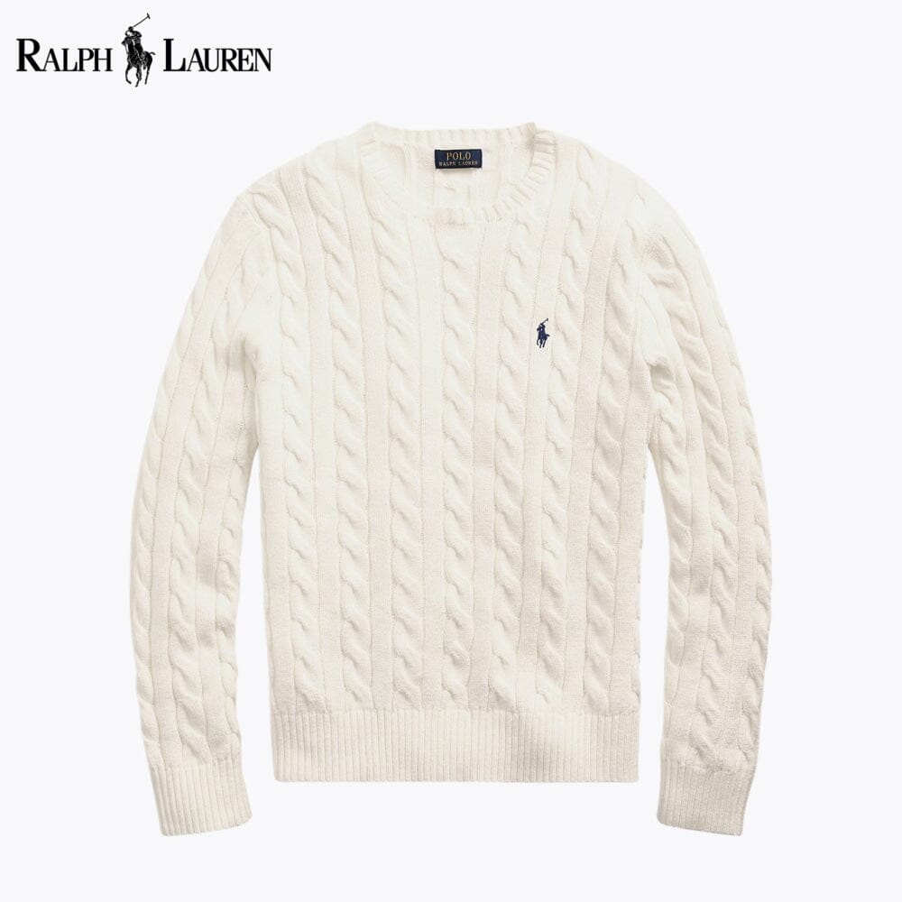 𝑅𝐿 Klassischer Zopfstrickpullover 