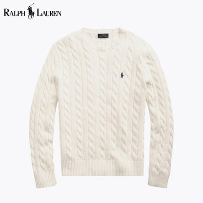𝑅𝐿 Klassischer Zopfstrickpullover 