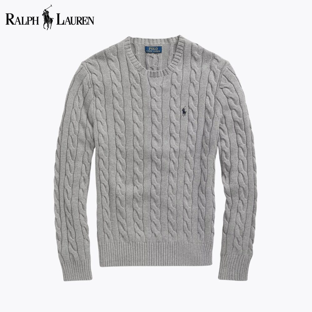 𝑅𝐿 Klassischer Zopfstrickpullover 