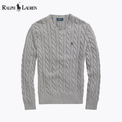 𝑅𝐿 Klassischer Zopfstrickpullover 
