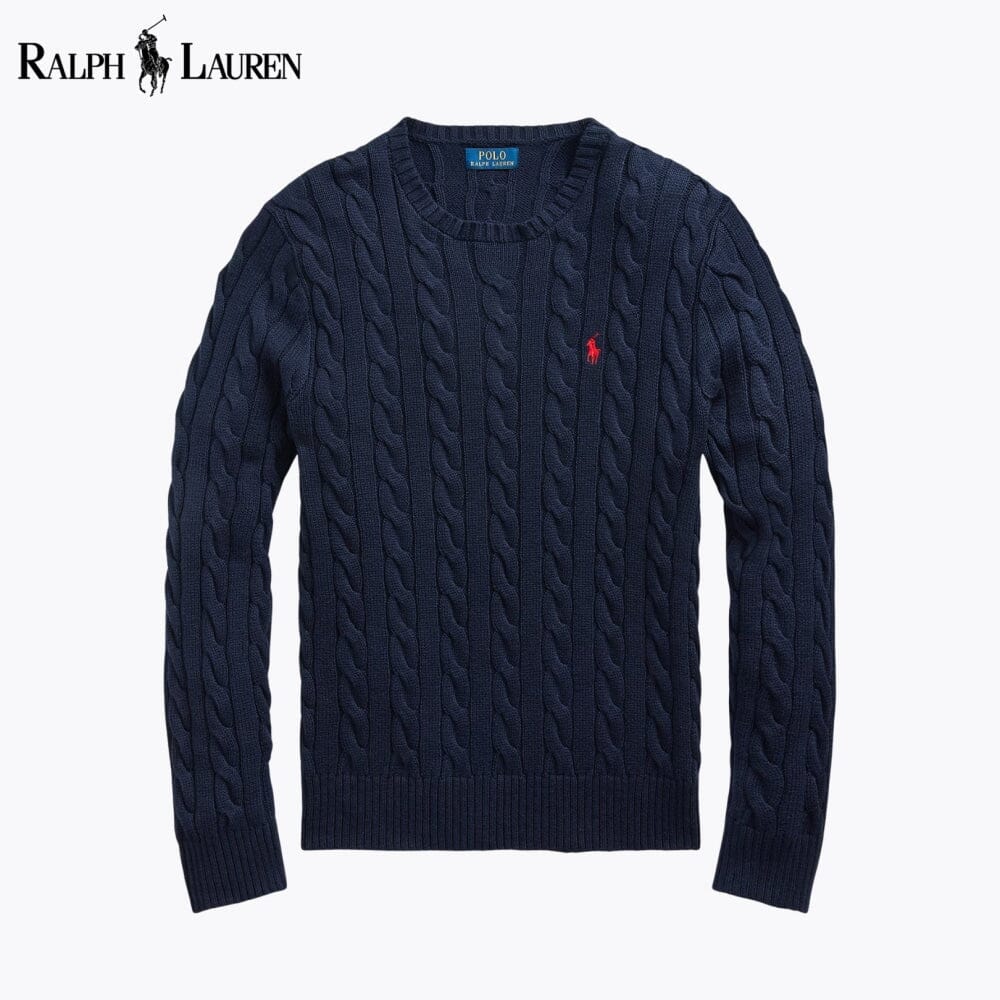 𝑅𝐿 Klassischer Zopfstrickpullover 