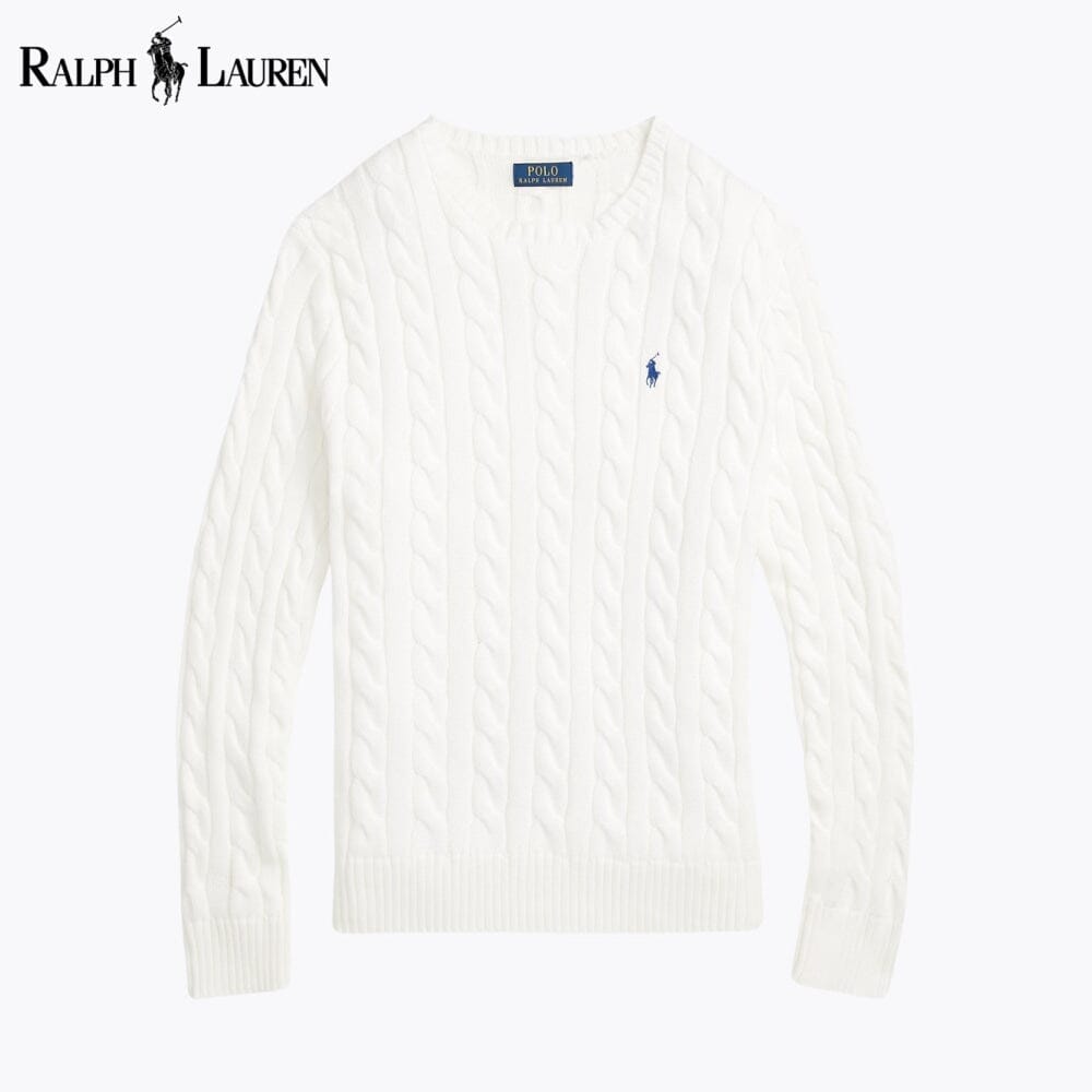 𝑅𝐿 Klassischer Zopfstrickpullover 
