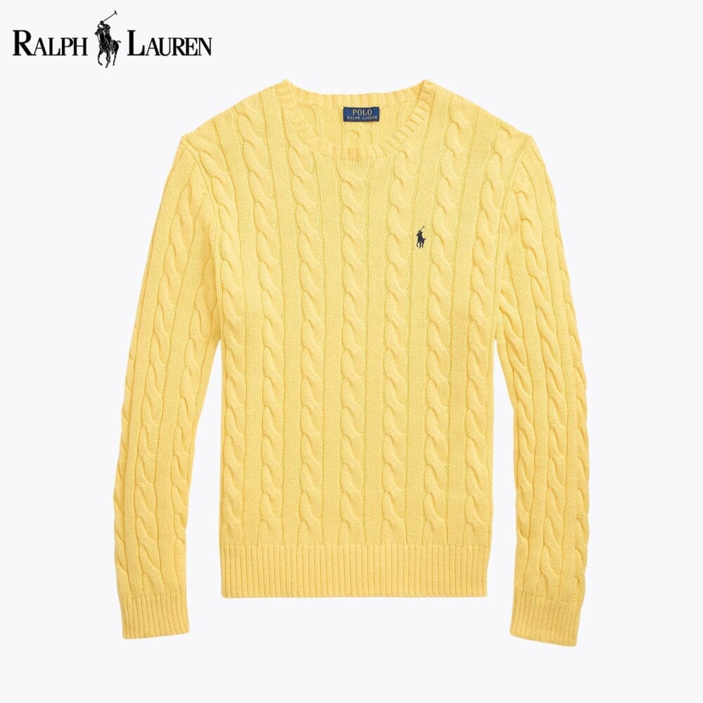 𝑅𝐿 Klassischer Zopfstrickpullover 
