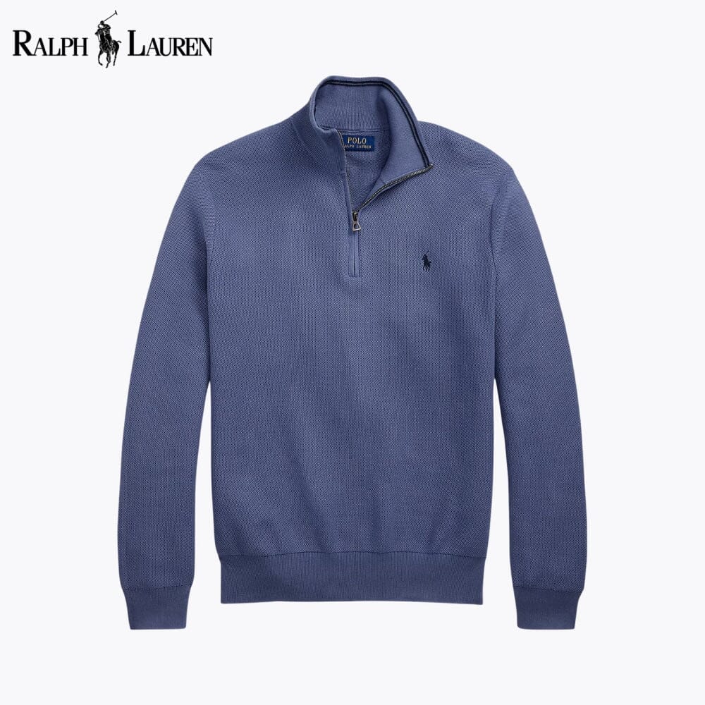 𝑅𝐿 Klassischer Viertelreißverschluss-Pullover