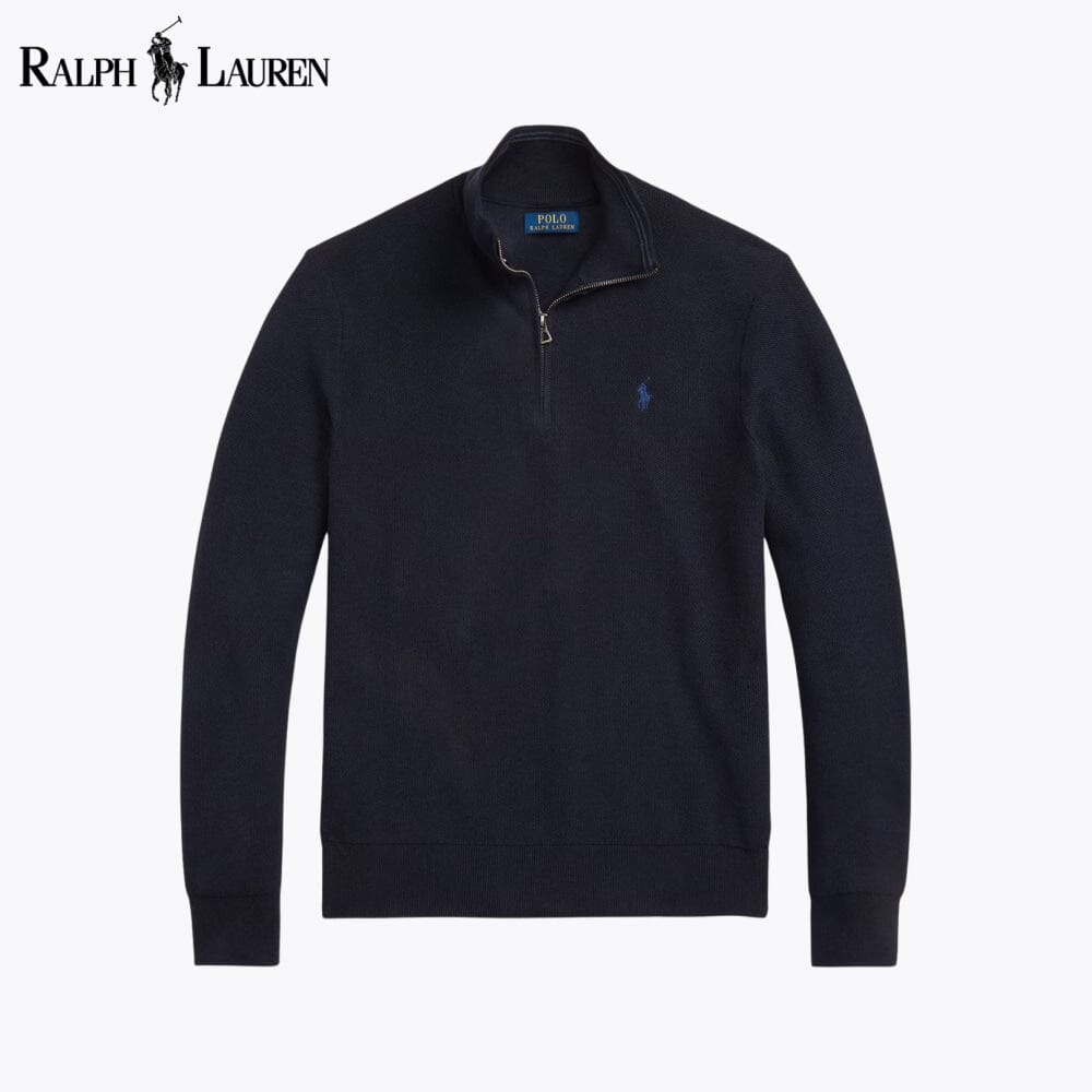 𝑅𝐿 Klassischer Viertelreißverschluss-Pullover