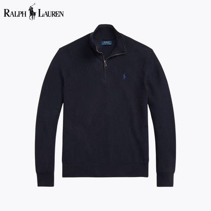 𝑅𝐿 Klassischer Viertelreißverschluss-Pullover
