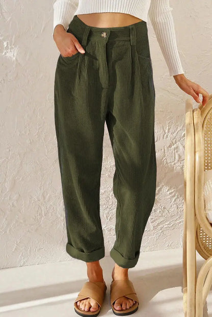 Clara™ | Retro-Cordhose mit hohem Bund